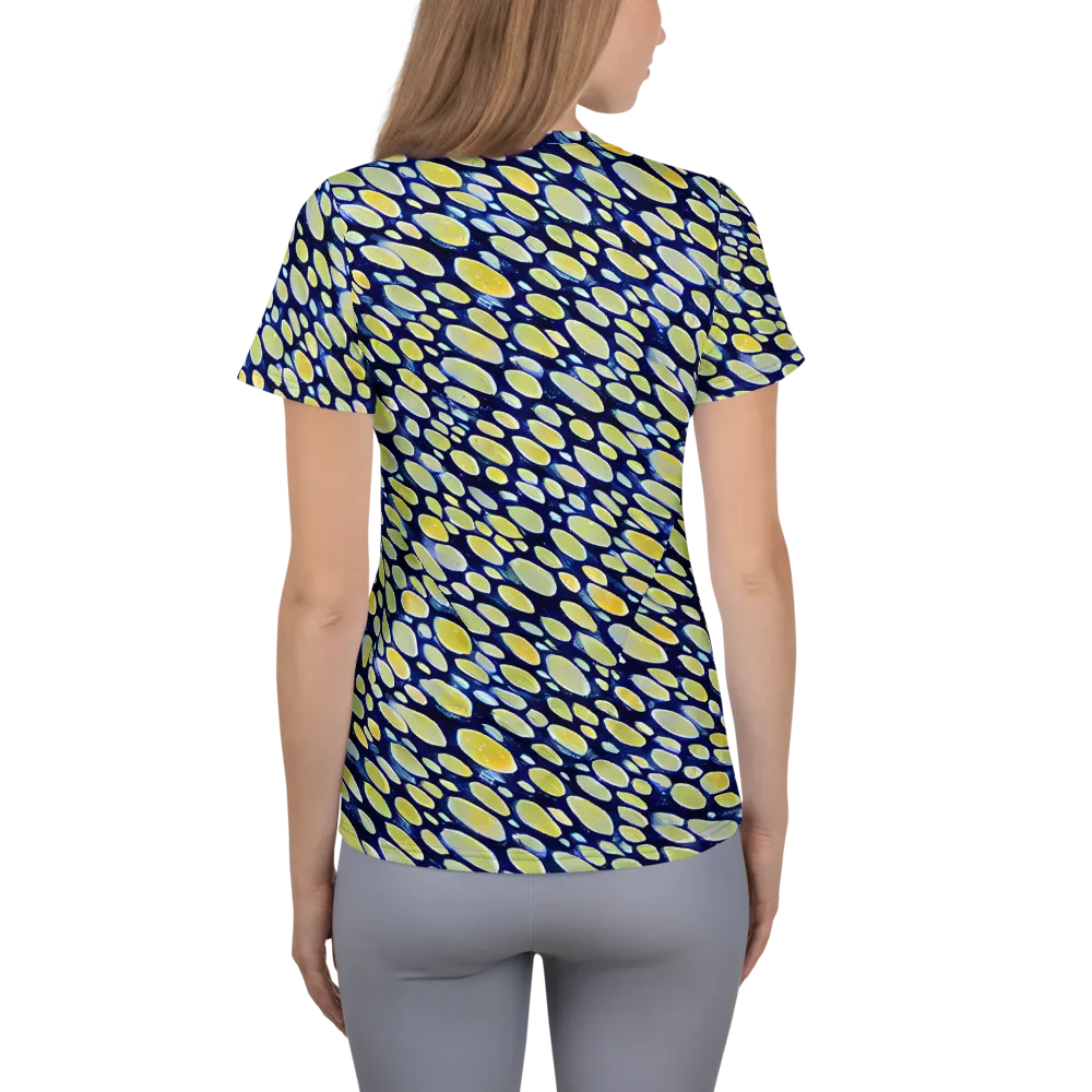 Midnight Citrine on Women's Athletic T-Shirt — Back