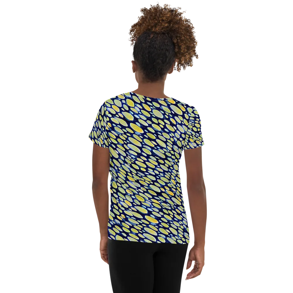 Midnight Citrine on Women's Athletic T-Shirt — Back