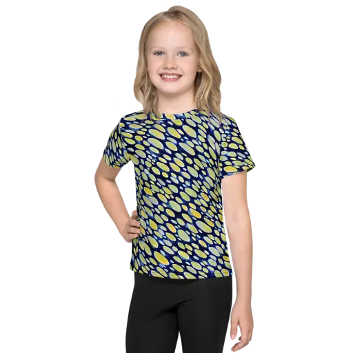 Midnight Citrine on a Kids Crew Neck T-Shirt