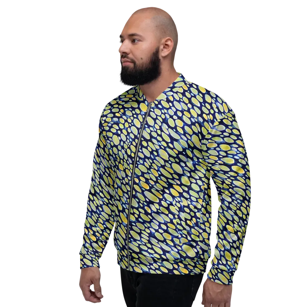 Midnight Citrine on Bomber Jacket — Left
