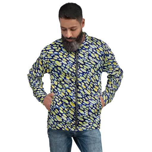 Midnight Citrine on a Bomber Jacket