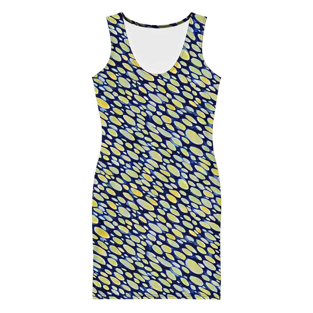 Midnight Citrine on Bodycon Dress — Front