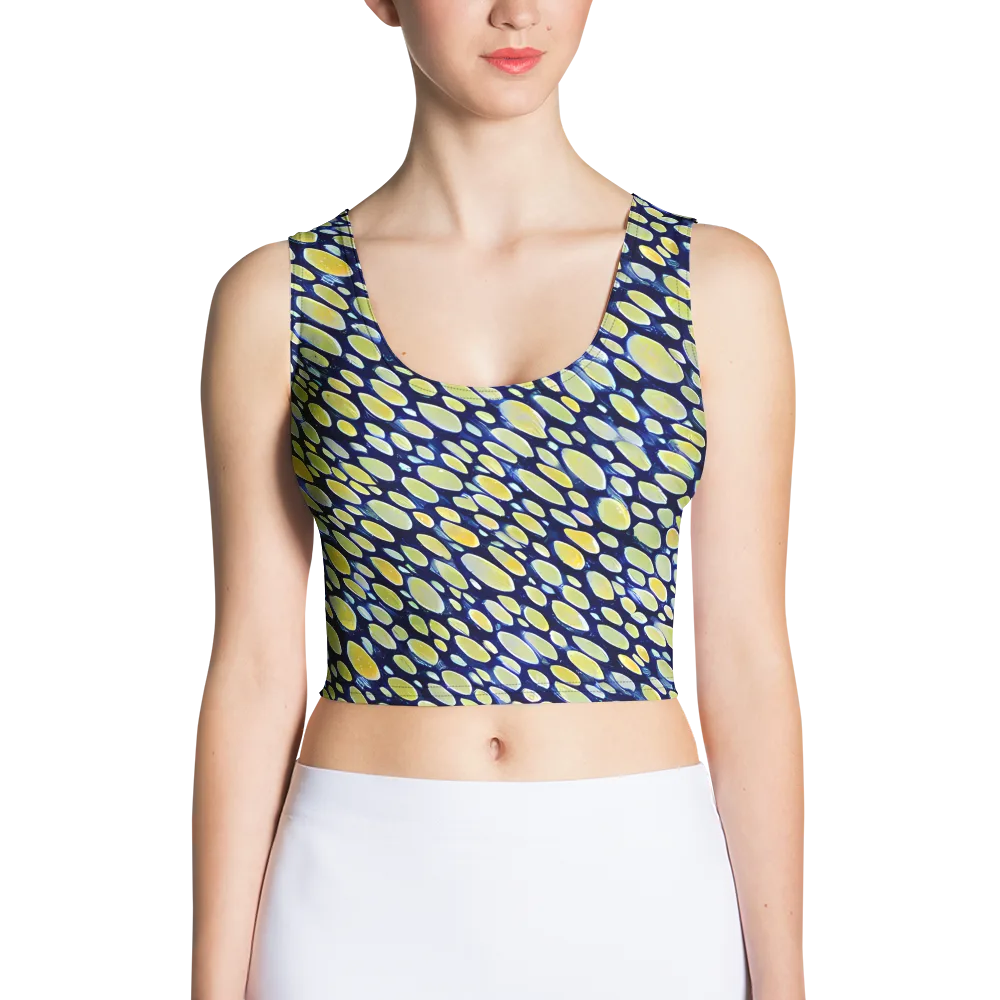 Midnight Citrine on Crop Top — Front