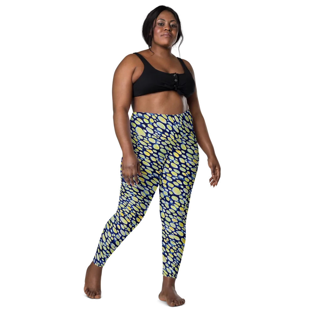 Midnight Citrine on Leggings with Pockets — Front