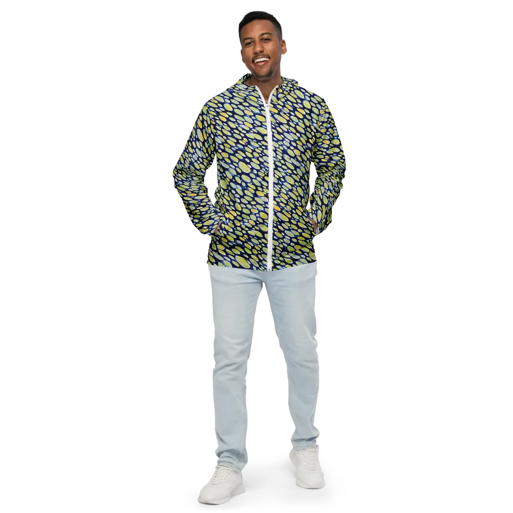 Midnight Citrine on Men's Windbreaker — Front