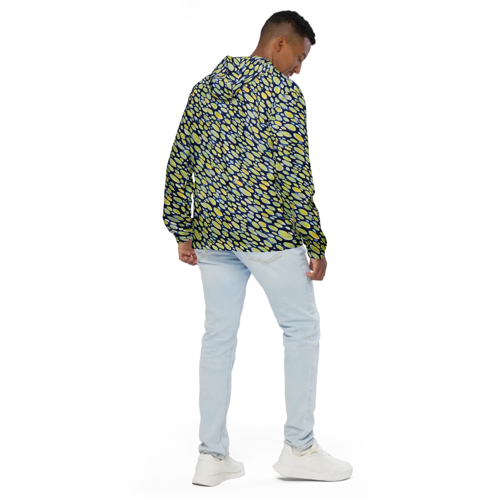 Midnight Citrine on Men's Windbreaker — Back