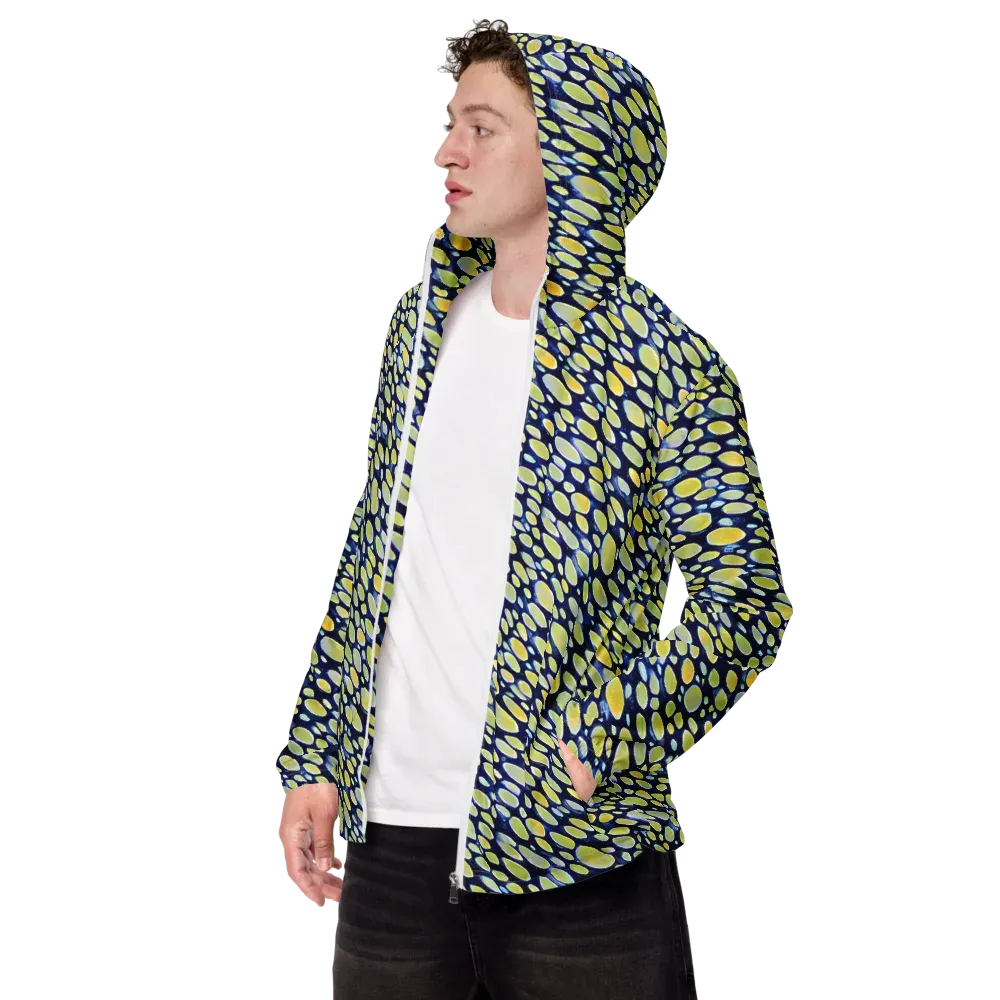 Midnight Citrine on Men's Windbreaker — Left Front