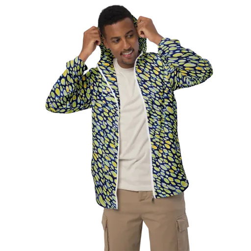 Midnight Citrine on a Men's Windbreaker