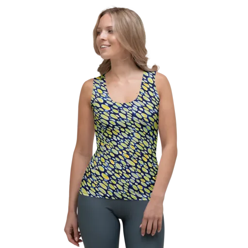 Midnight Citrine on a Women's Tank Top