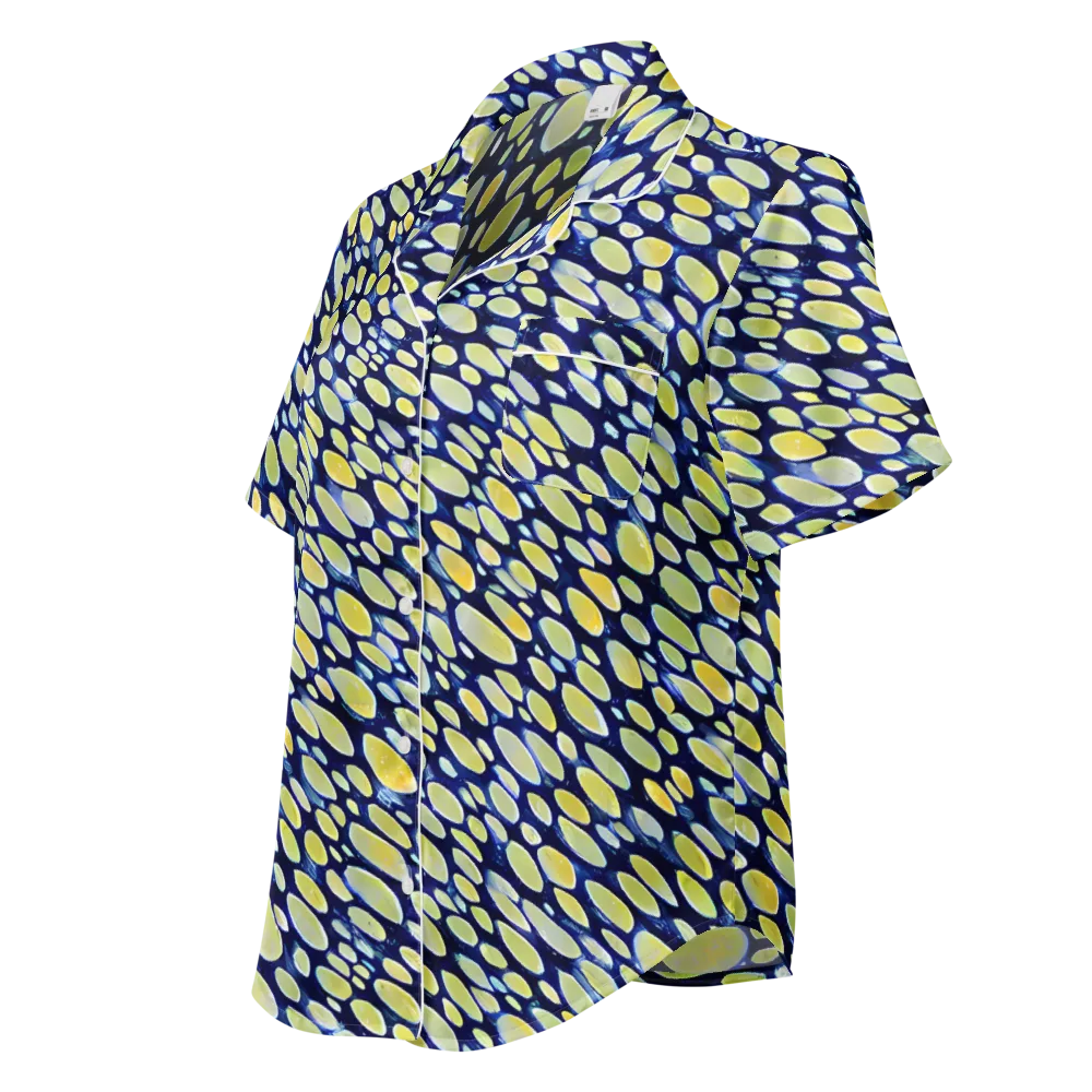 Midnight Citrine on Women's Short Sleeve Pajama Top — Left Front
