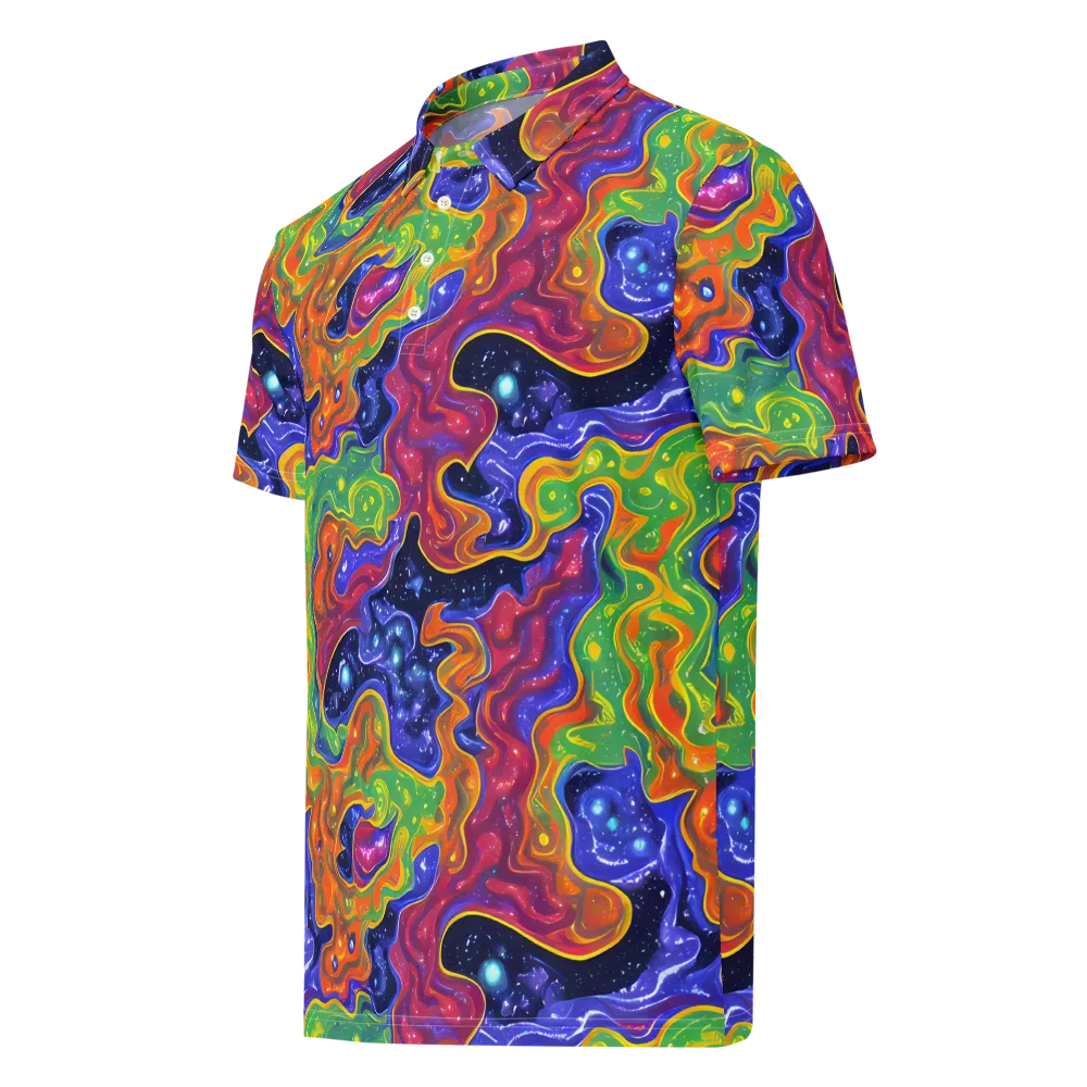 Prism Nebula on Men's Slim Fit Polo Shirt — Left Front