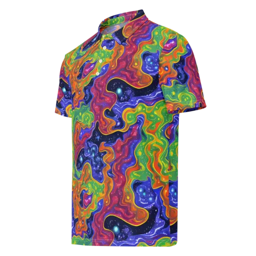Prism Nebula on a Men's Slim Fit Polo Shirt
