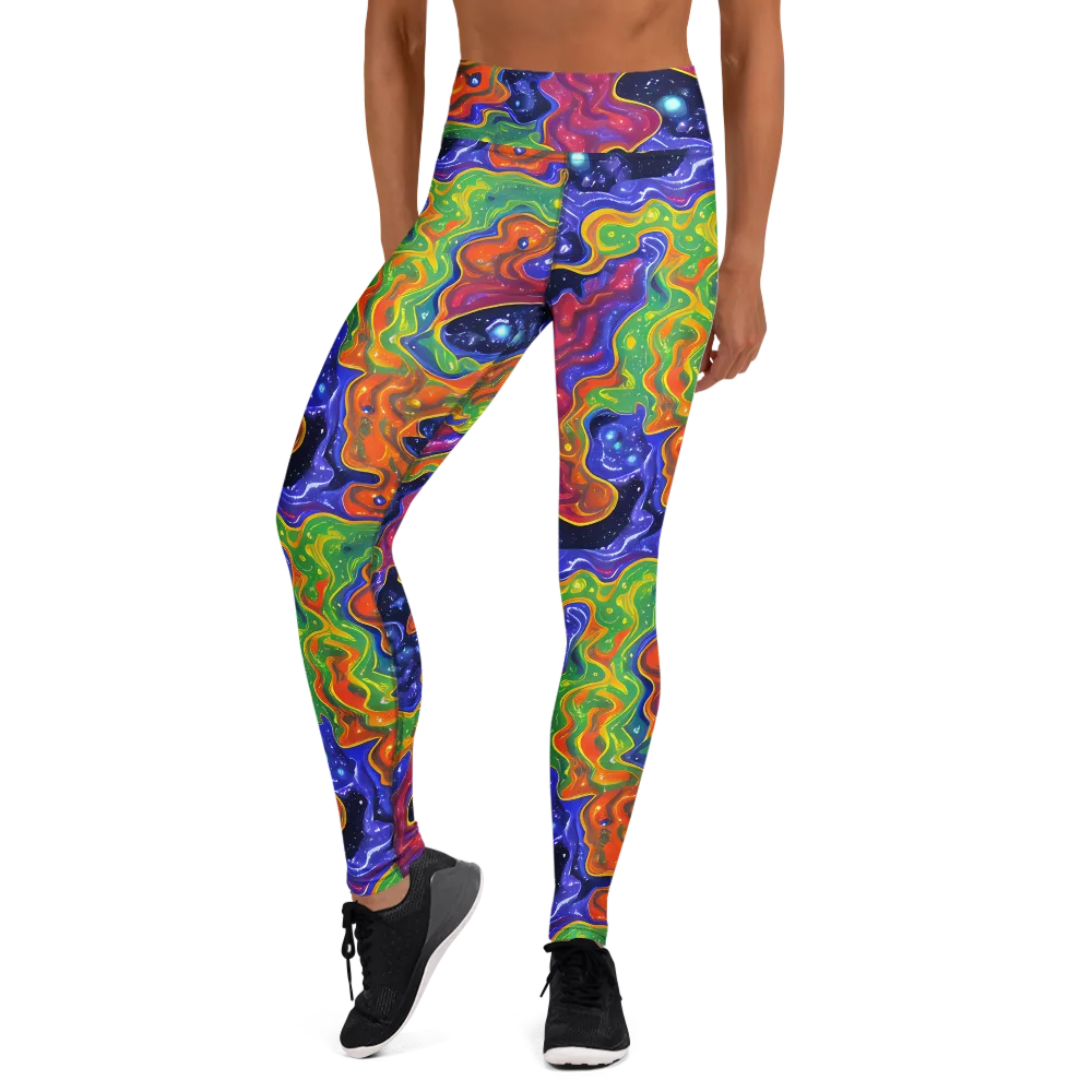 Prism Nebula on Yoga Leggings — Front