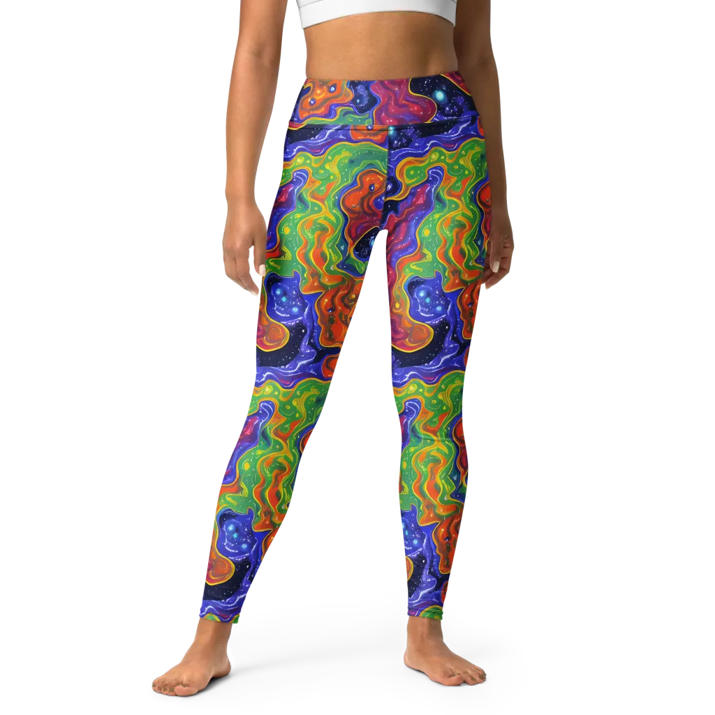 Prism Nebula on Yoga Leggings — Front