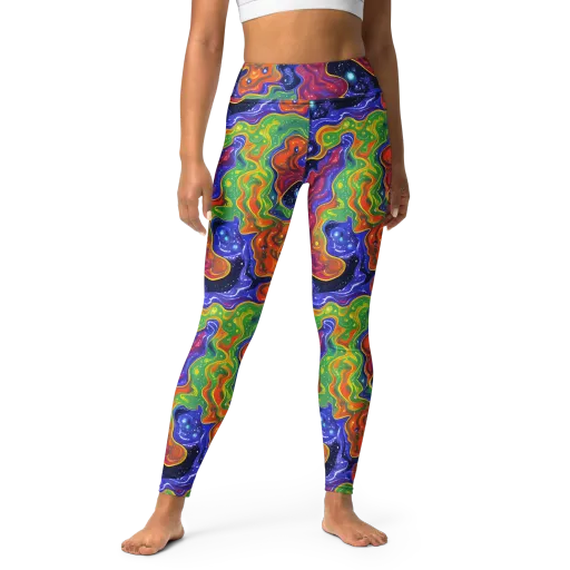 Prism Nebula on a Yoga Leggings