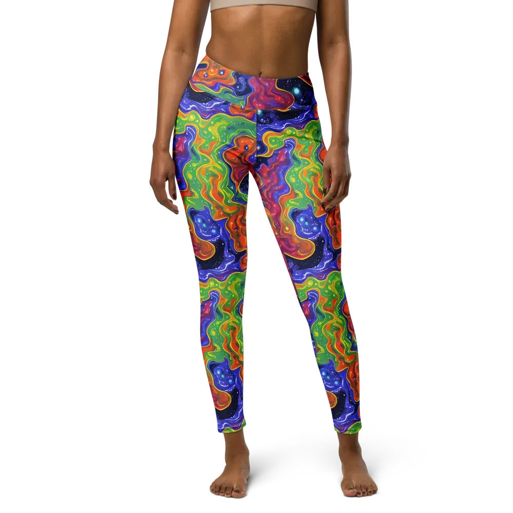 Prism Nebula on Yoga Leggings — Front