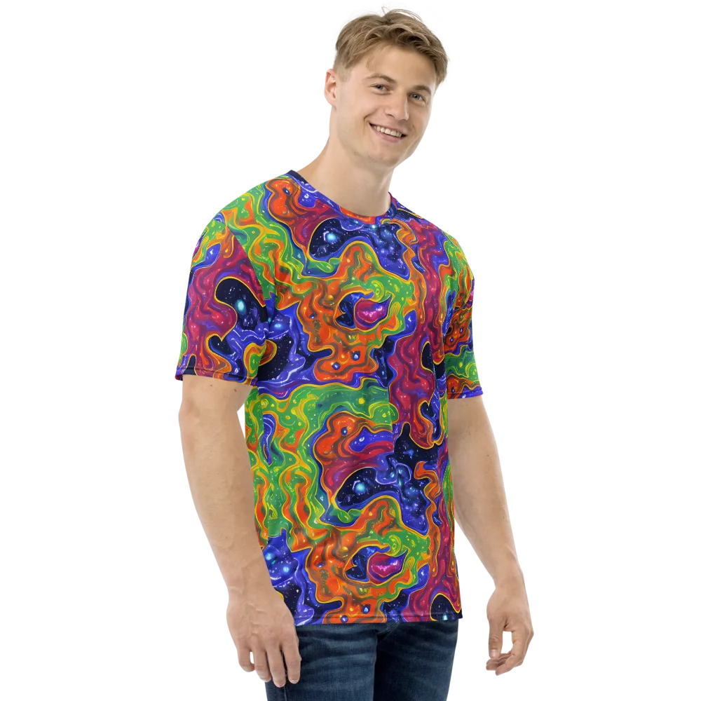 Prism Nebula on Men's Crew Neck T-Shirt — Right