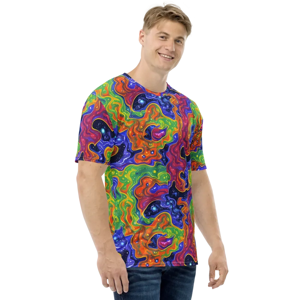 Prism Nebula on Men's Crew Neck T-Shirt — Right