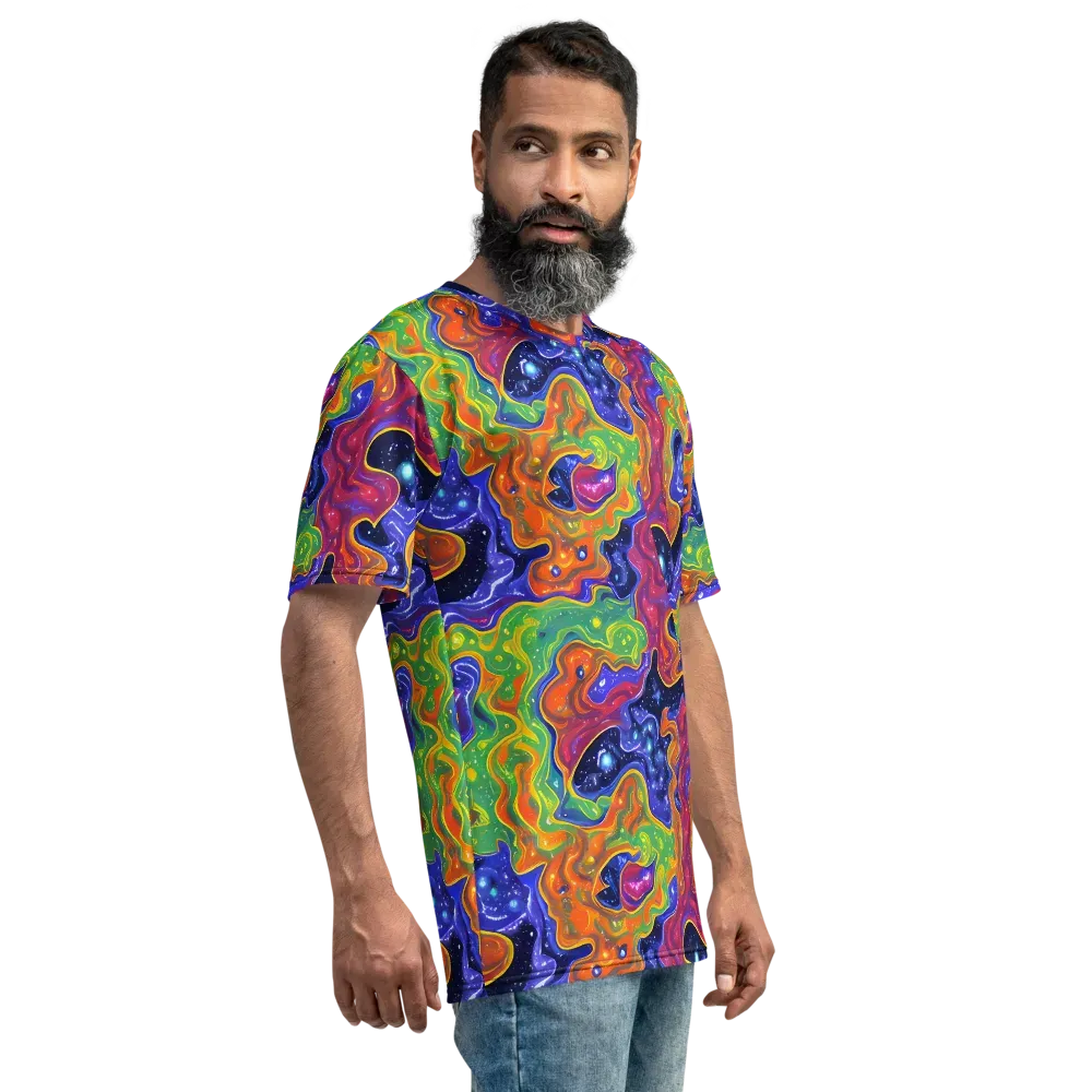 Prism Nebula on Men's Crew Neck T-Shirt — Right