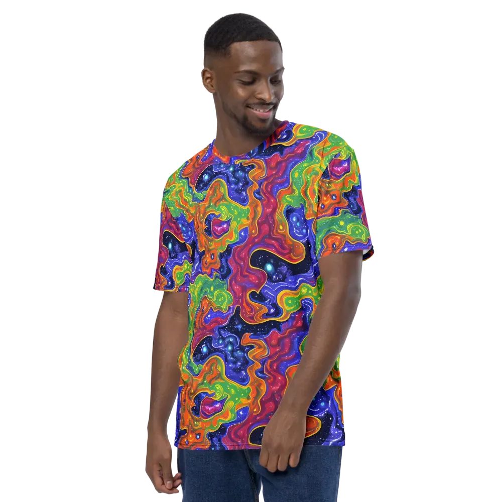 Prism Nebula on Men's Crew Neck T-Shirt — Left
