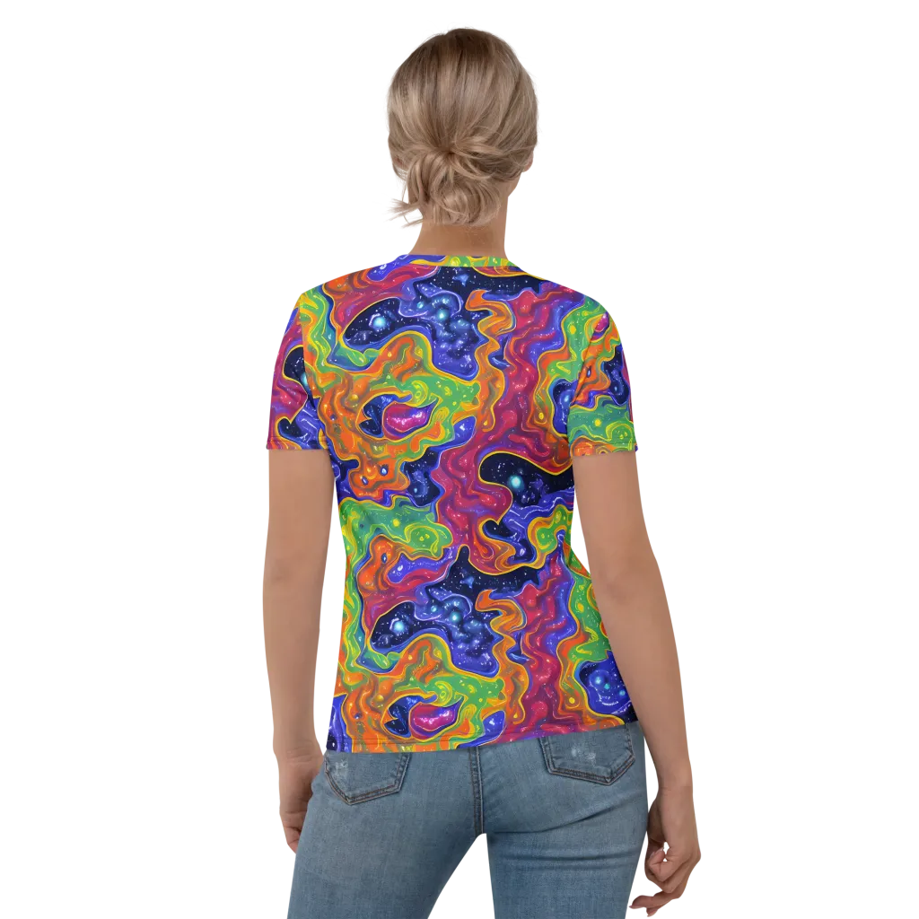 Prism Nebula on Women's Crew Neck T-Shirt — Back