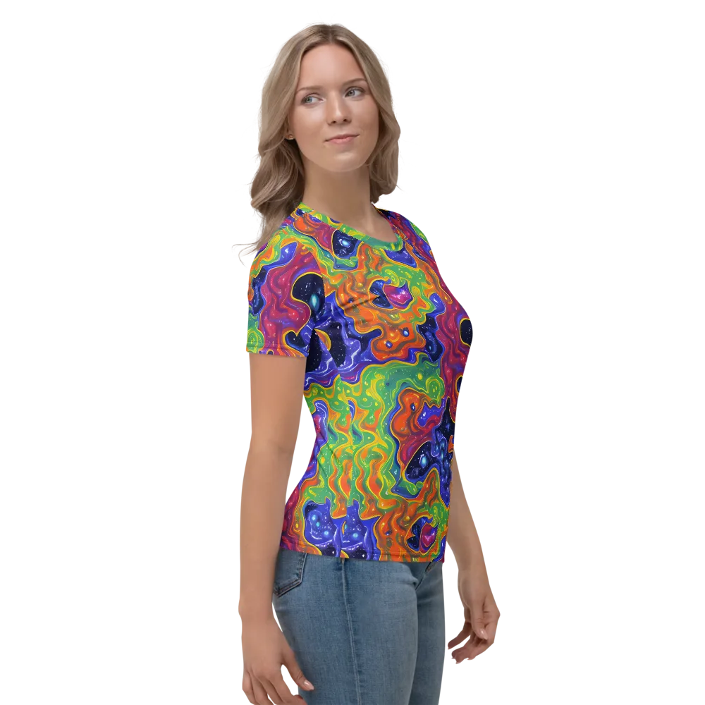 Prism Nebula on Women's Crew Neck T-Shirt — Right