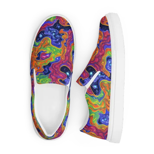 Prism Nebula on a Men's Slip-On Canvas Shoes