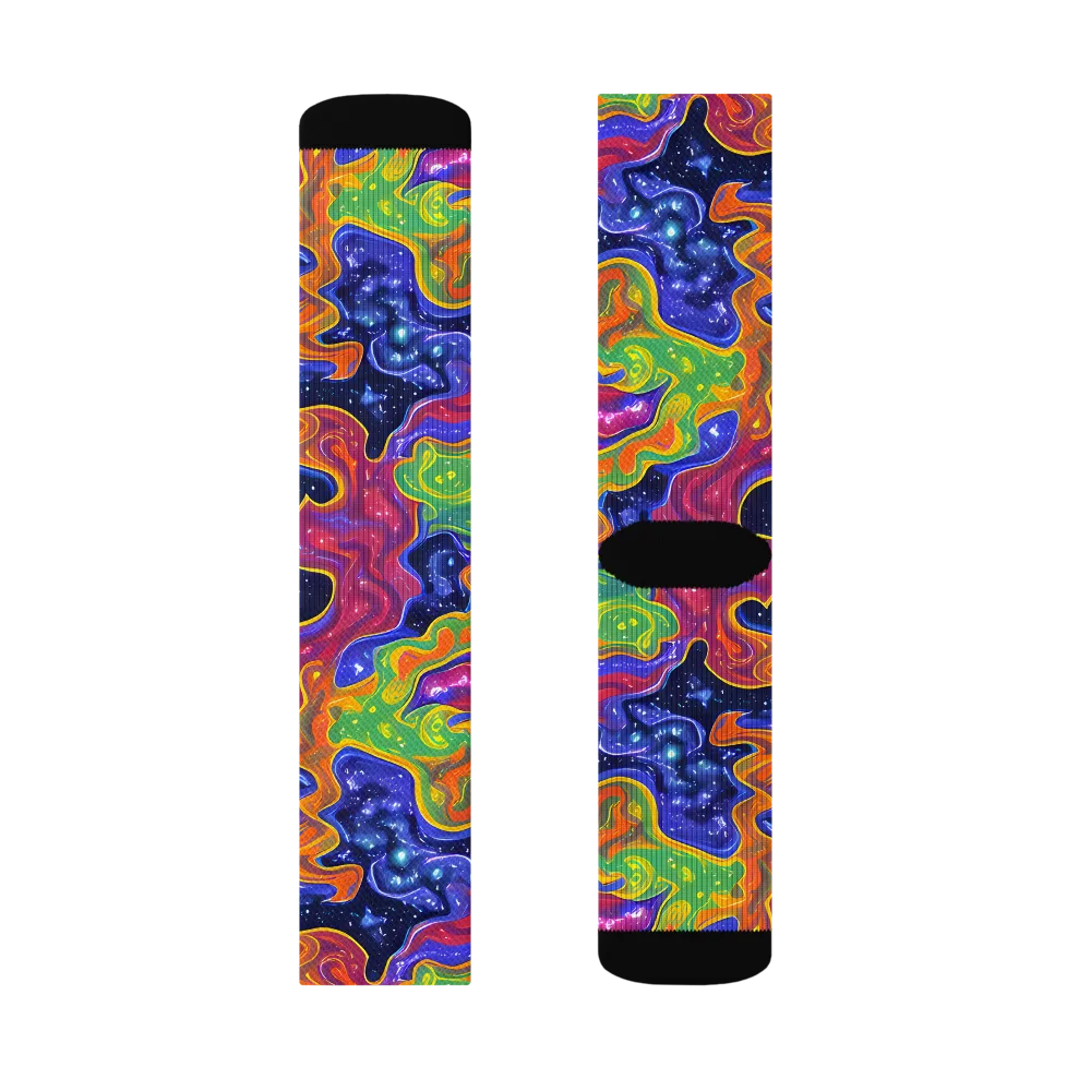 Prism Nebula on Socks — Left Sock