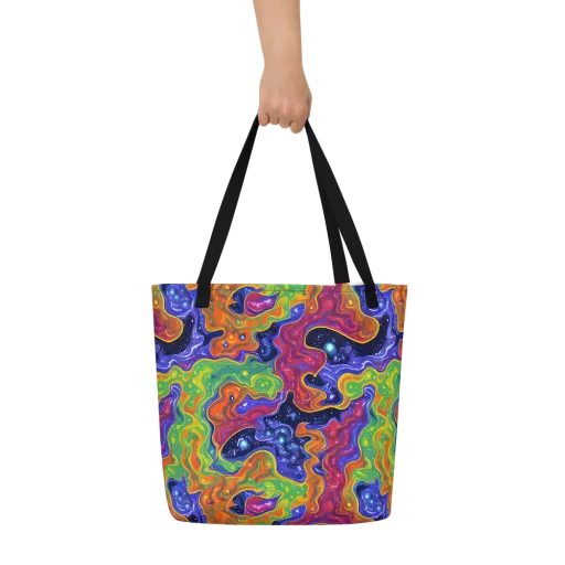 Prism Nebula on a Large Tote Bag W/ Pocket