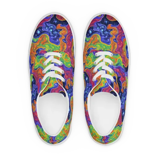 Prism Nebula on a Men's Lace-Up Canvas Shoes