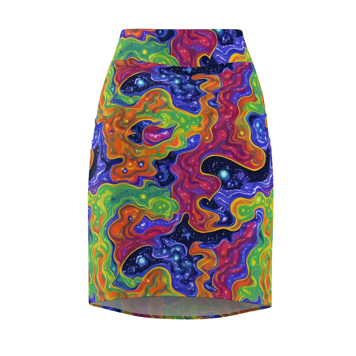 Prism Nebula on Pencil Skirt — Front