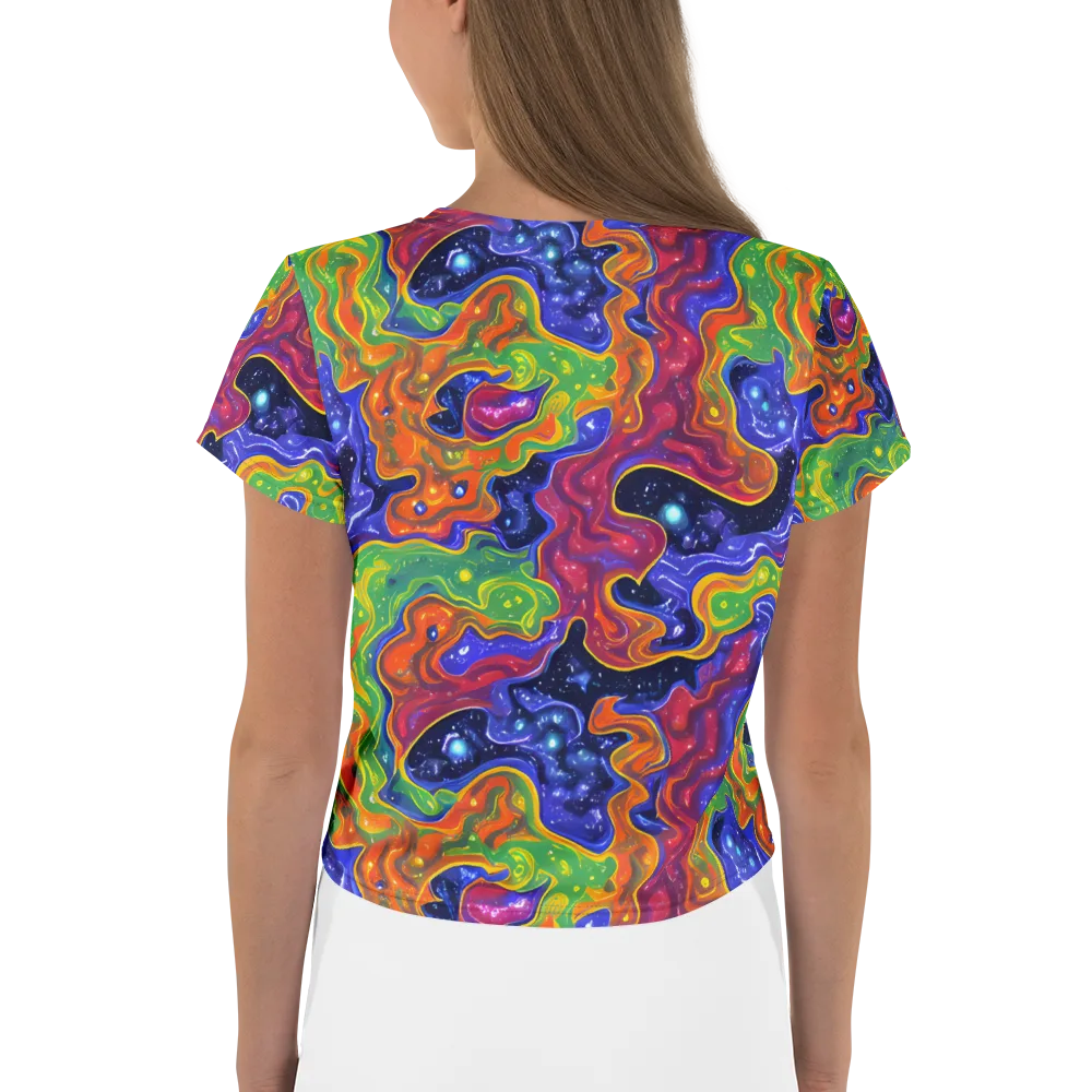 Prism Nebula on Crop Tee — Back