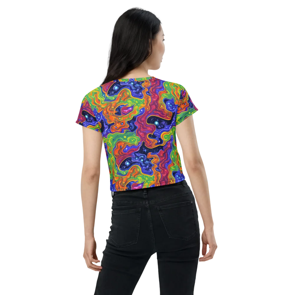 Prism Nebula on Crop Tee — Back