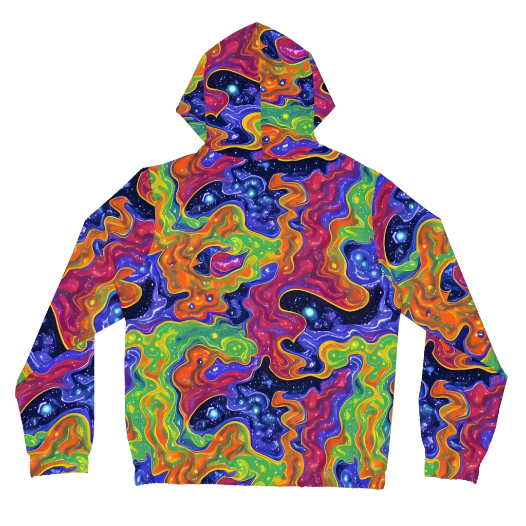 Prism Nebula on Women's Full-Zip Hoodie — Back