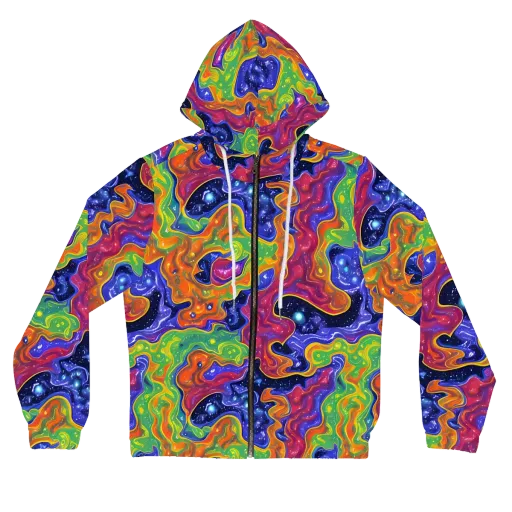 Prism Nebula on a Women's Full-Zip Hoodie
