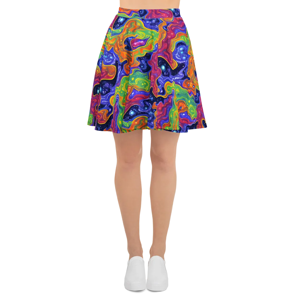 Prism Nebula on Skater Skirt — Front