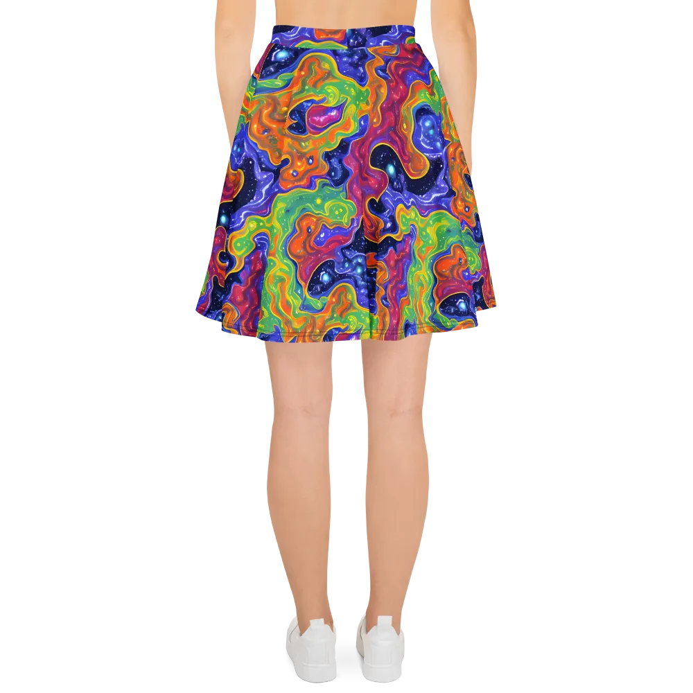 Prism Nebula on Skater Skirt — Back