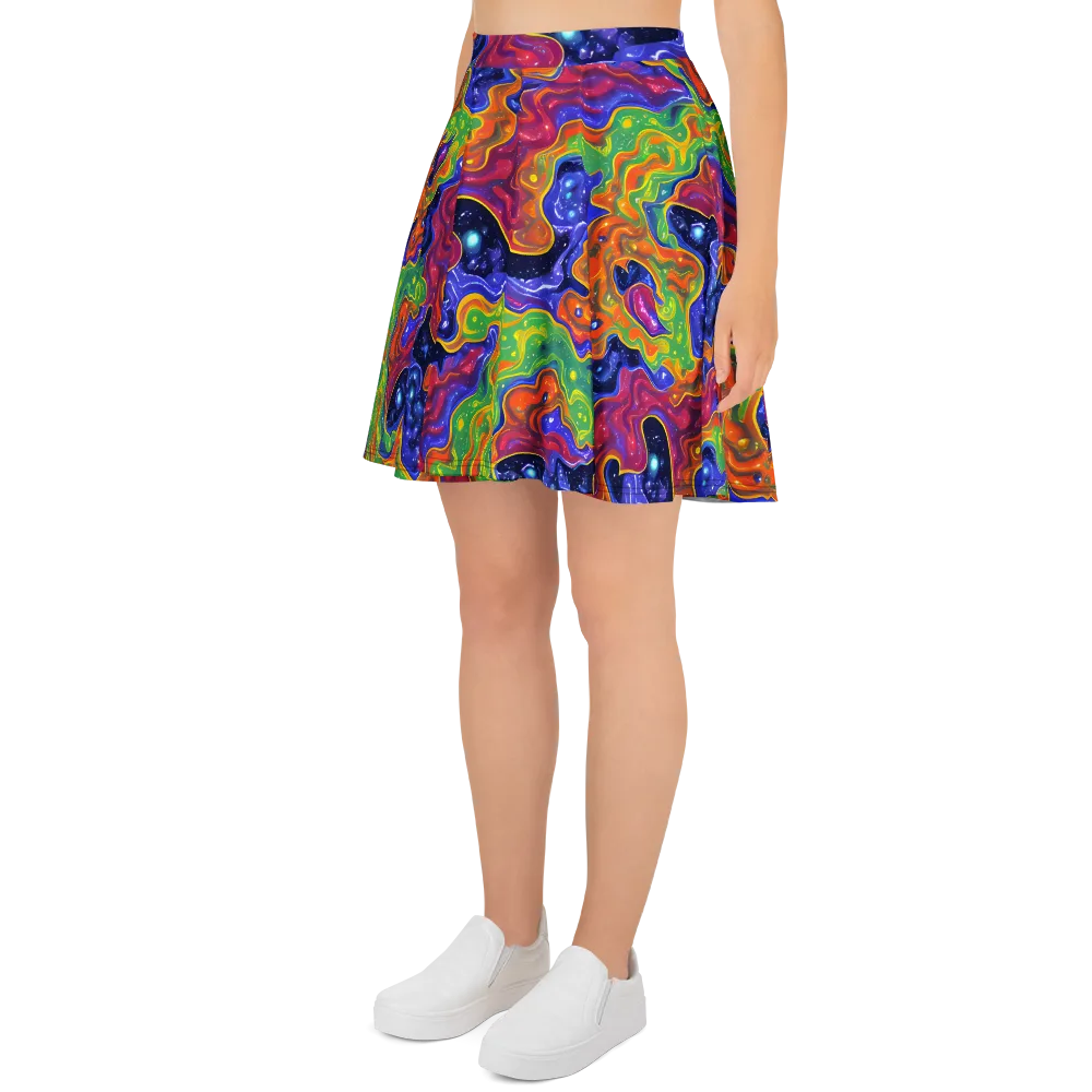 Prism Nebula on Skater Skirt — Left
