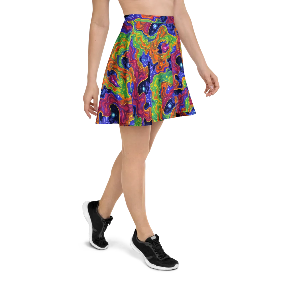Prism Nebula on Skater Skirt — Right