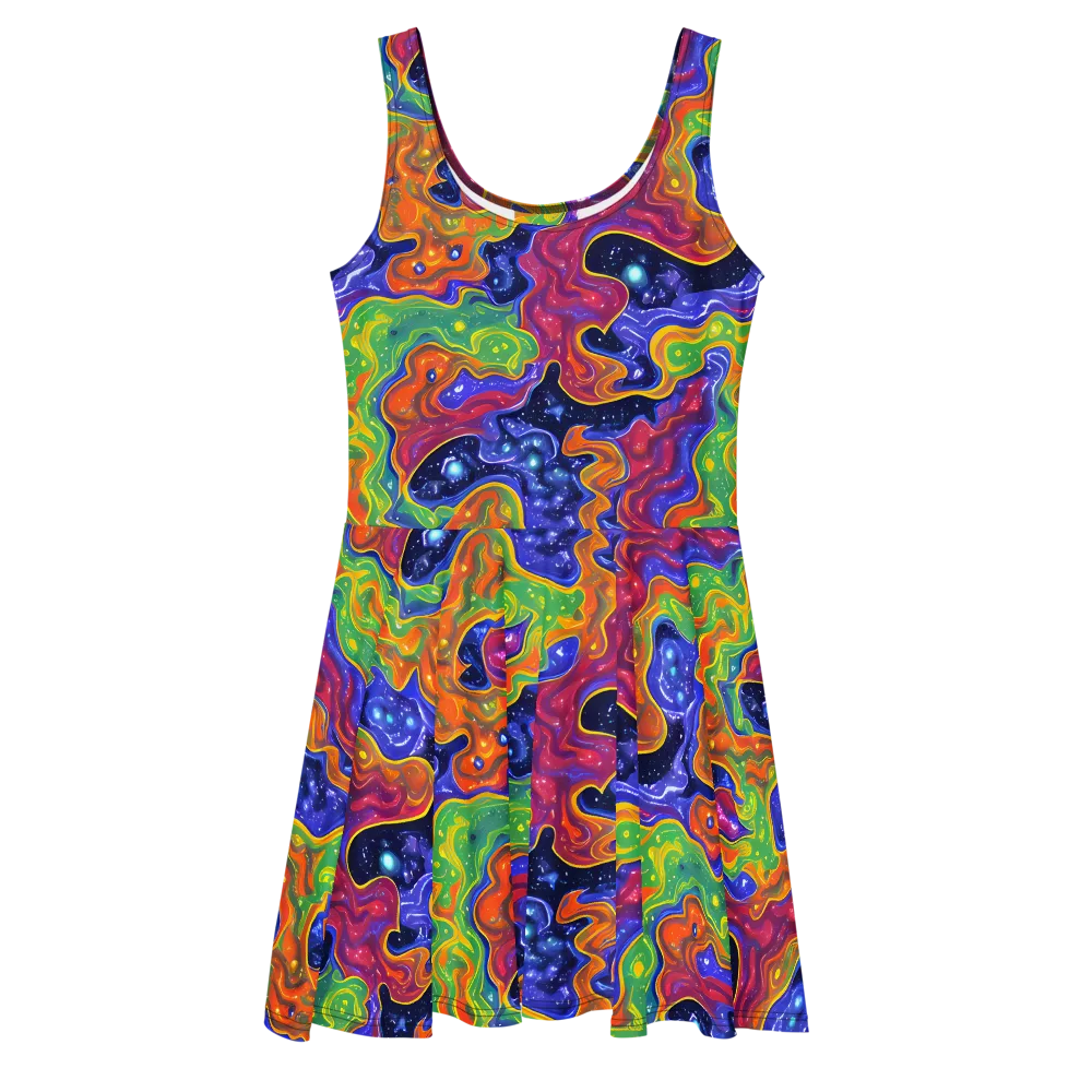 Prism Nebula on Skater Dress — Front