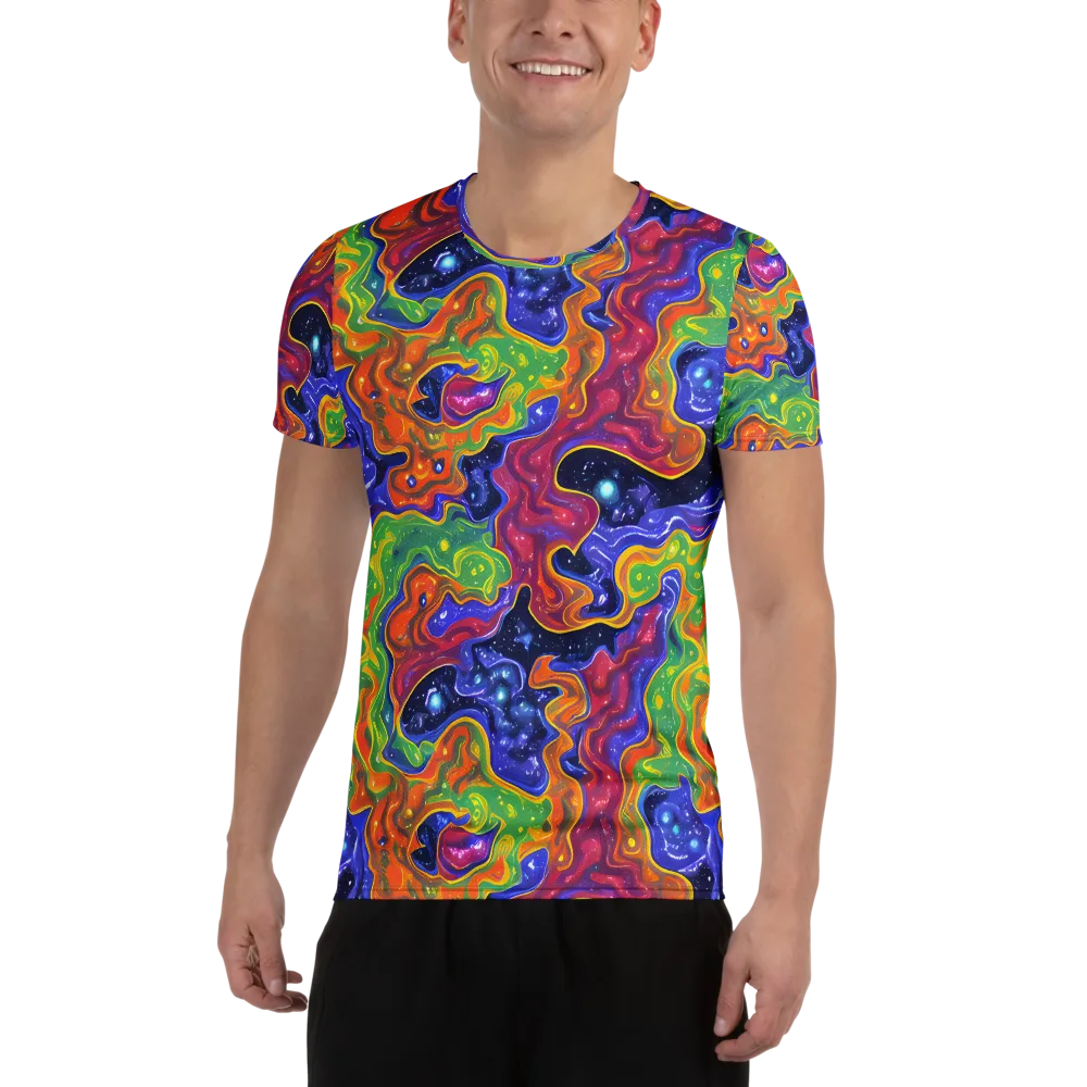 Prism Nebula on Men's Athletic T-Shirt — Front