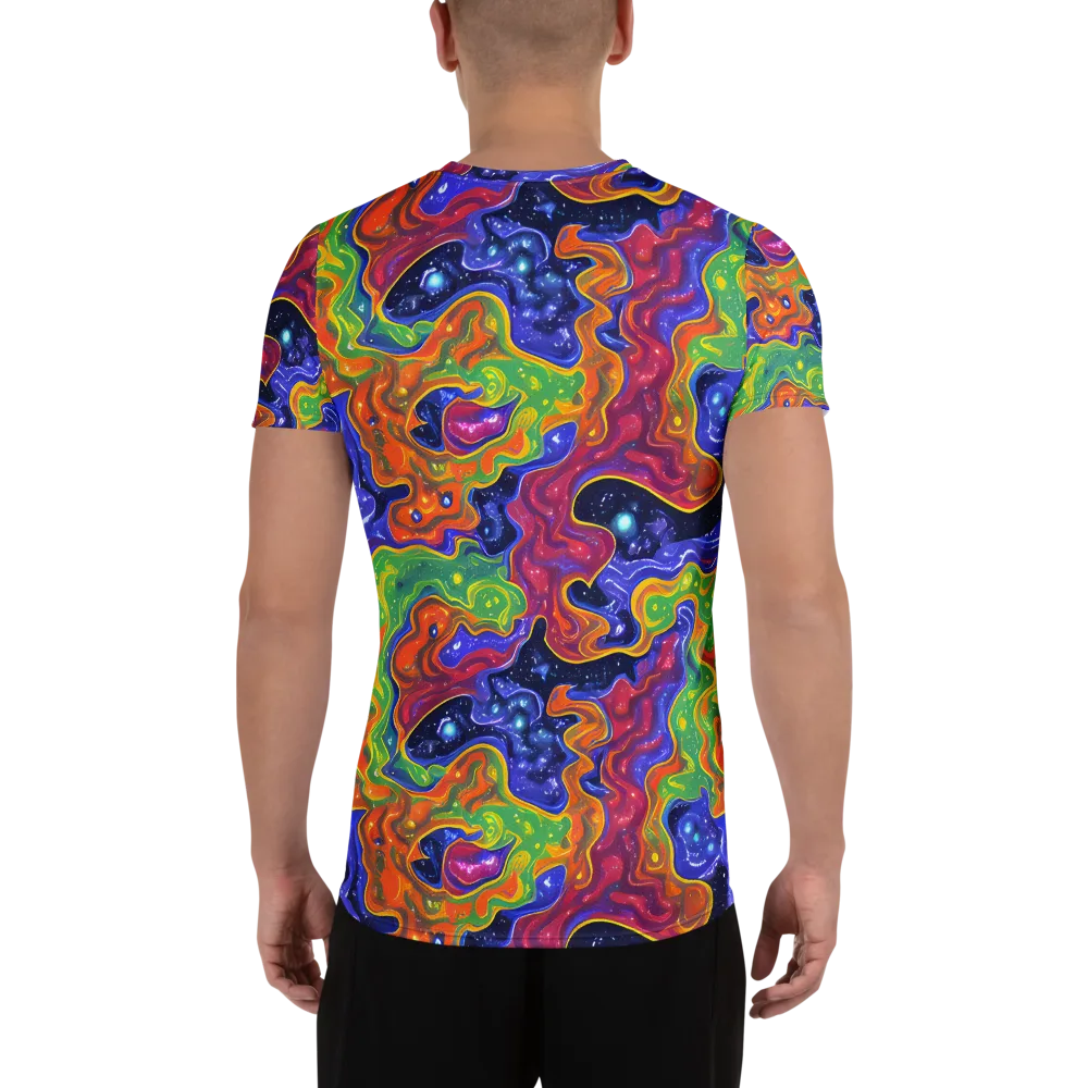 Prism Nebula on Men's Athletic T-Shirt — Back
