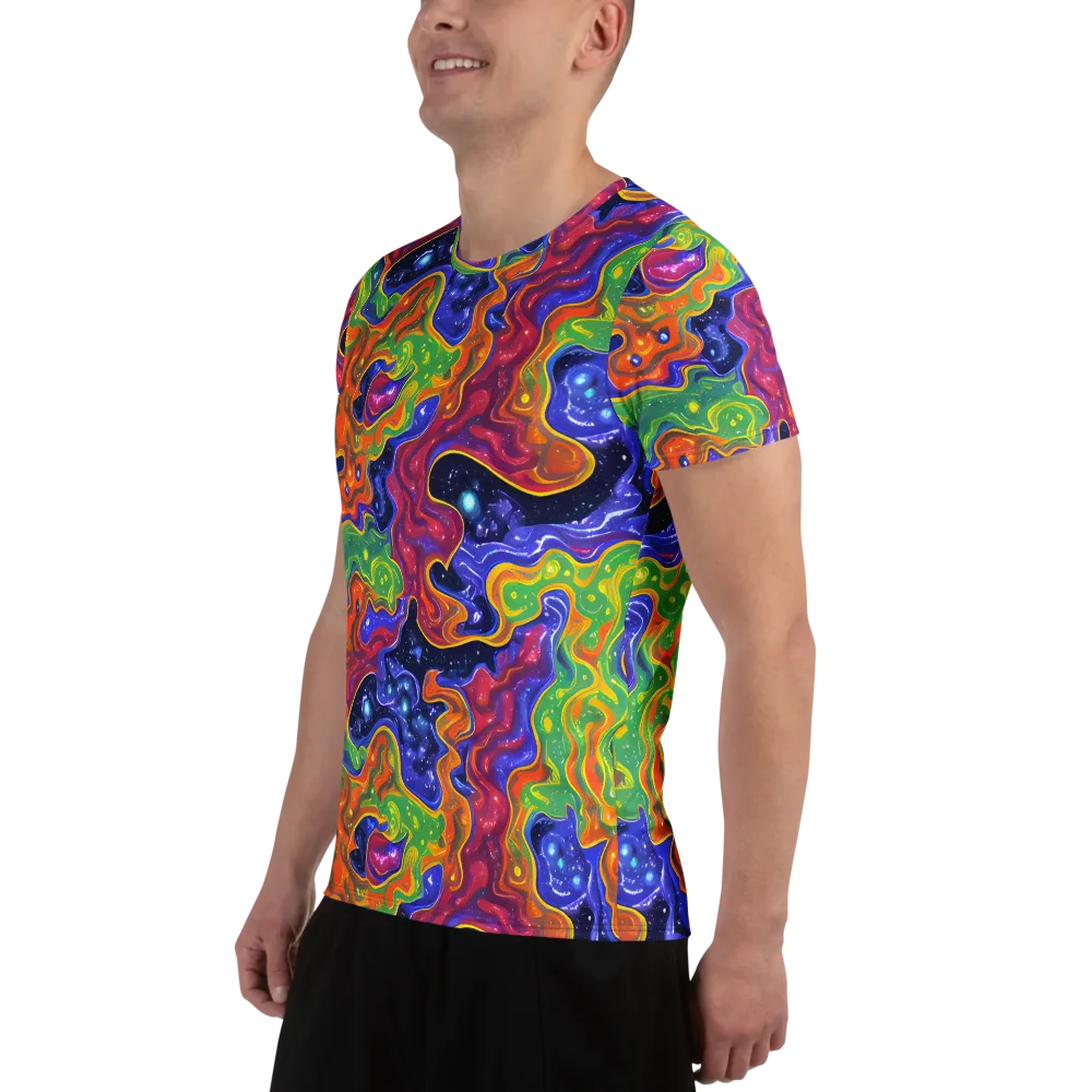 Prism Nebula on Men's Athletic T-Shirt — Left