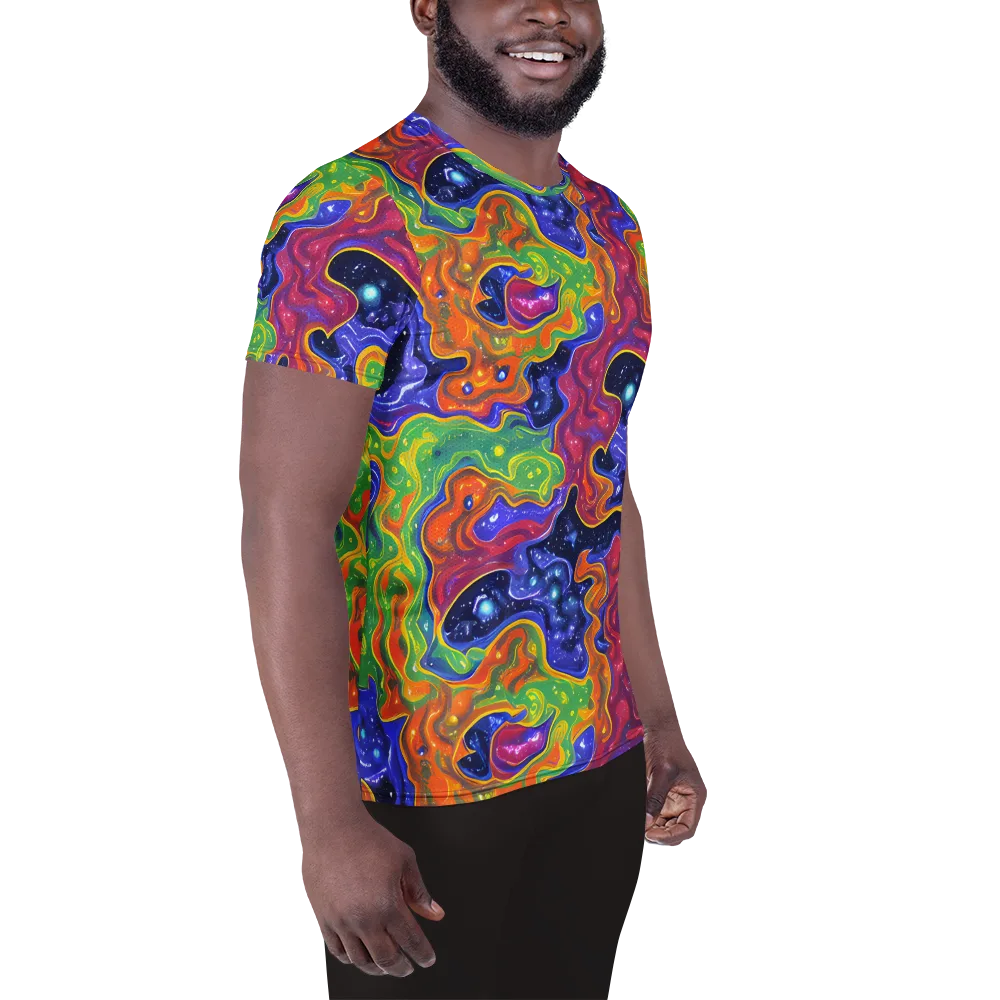 Prism Nebula on Men's Athletic T-Shirt — Right