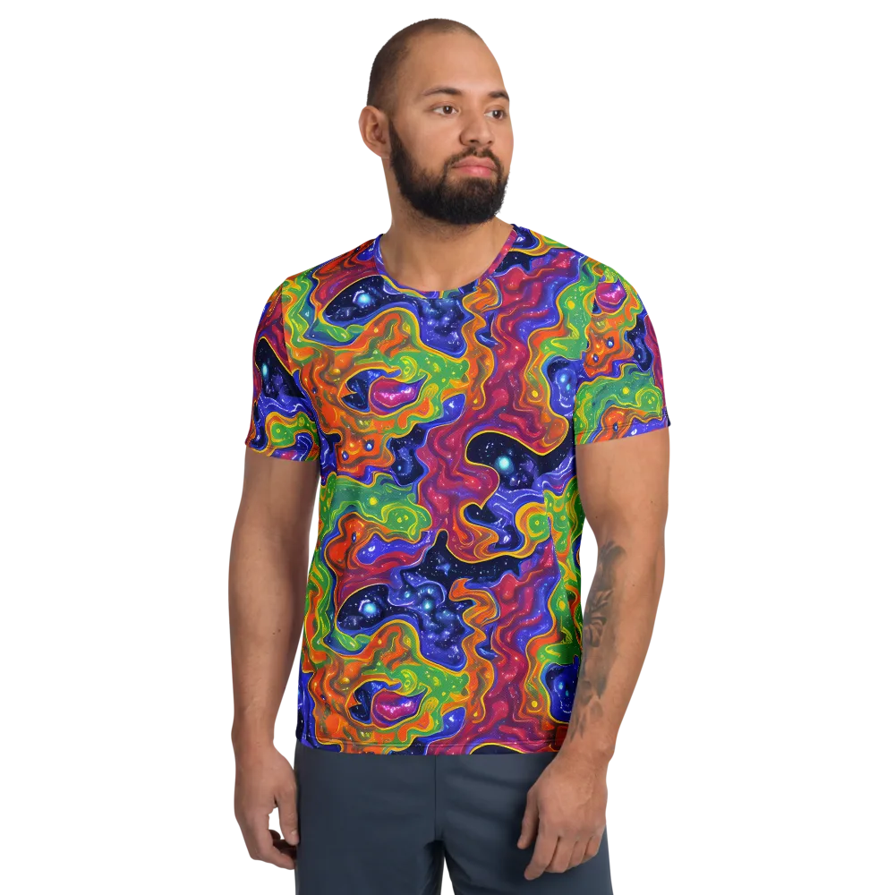 Prism Nebula on Men's Athletic T-Shirt — Front