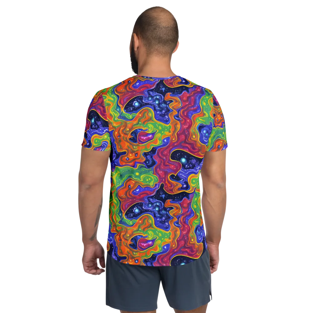 Prism Nebula on Men's Athletic T-Shirt — Back