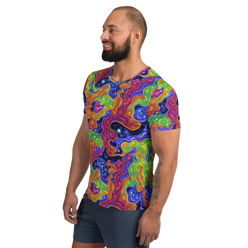 Prism Nebula on Men's Athletic T-Shirt — Left