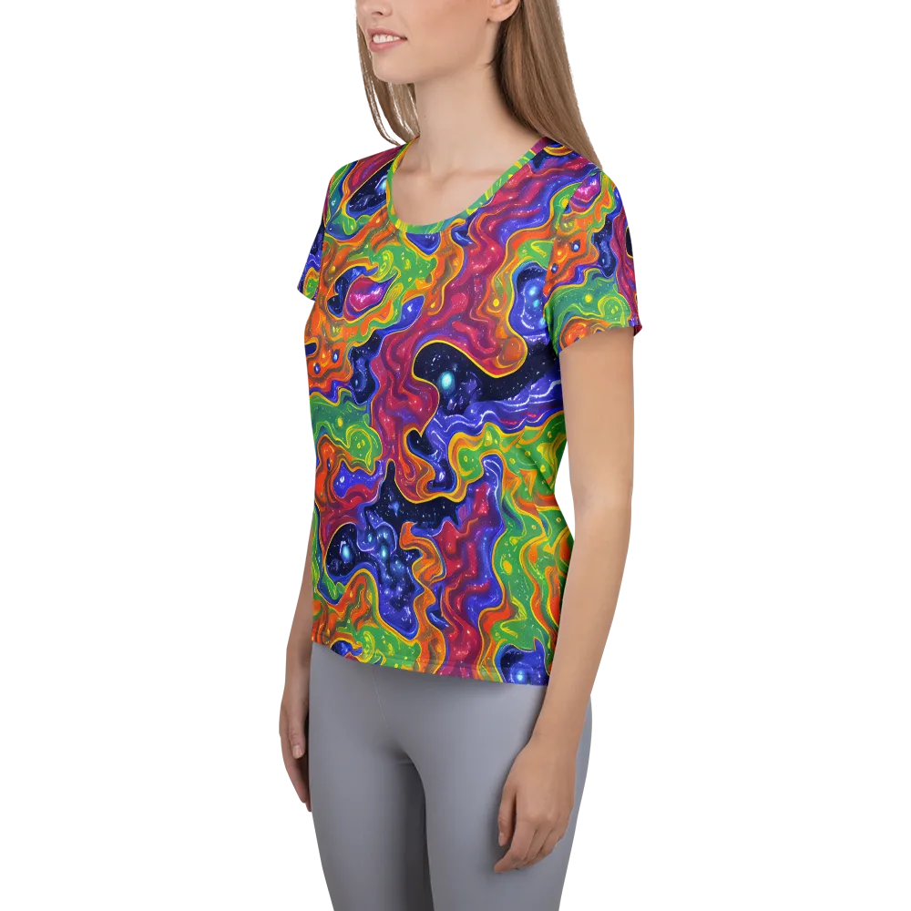 Prism Nebula on Women's Athletic T-Shirt — Left