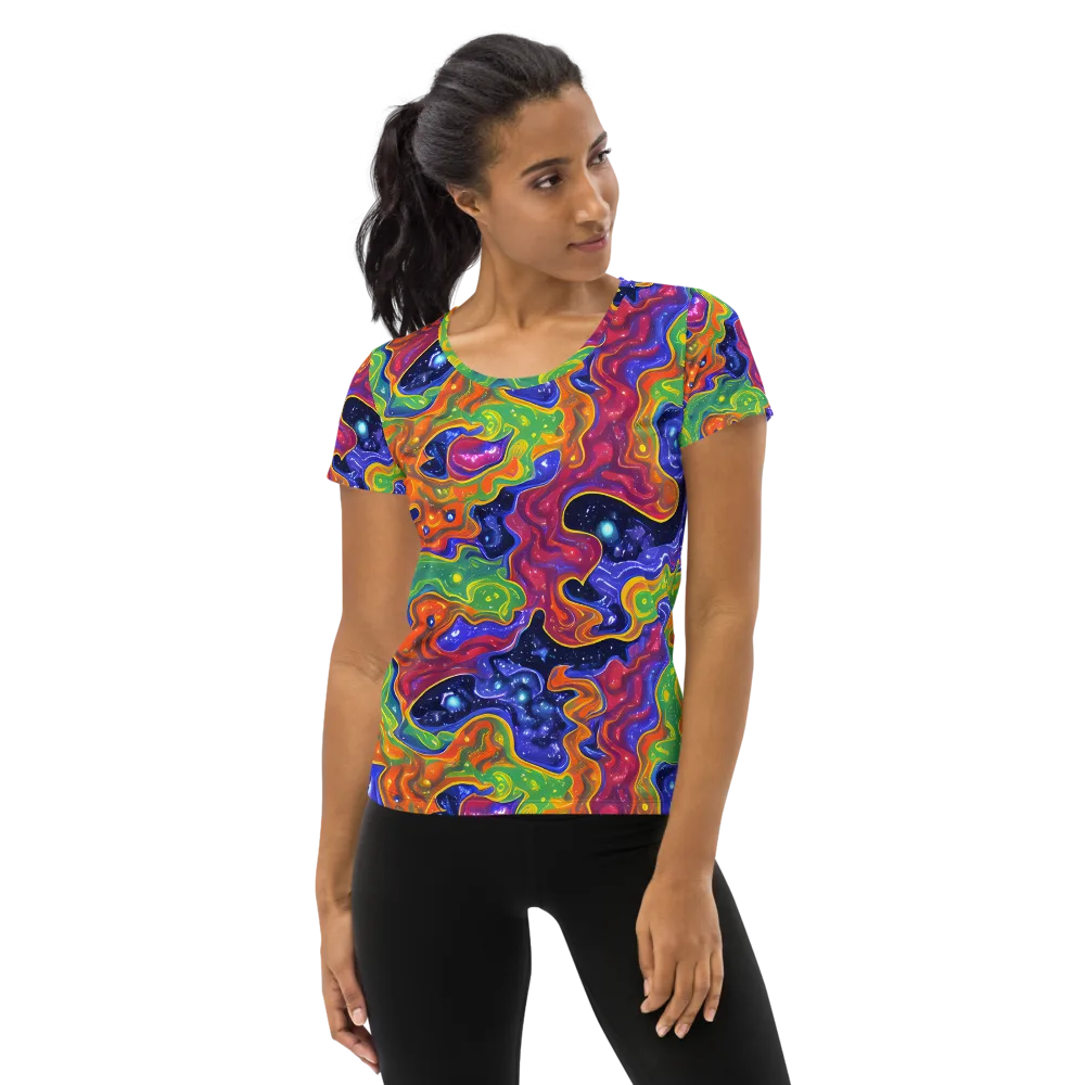 Prism Nebula on Women's Athletic T-Shirt — Front
