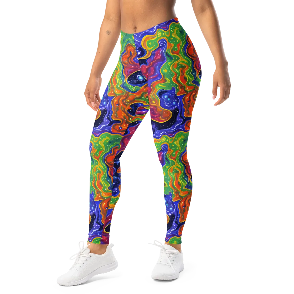 Prism Nebula on Leggings — Left Front